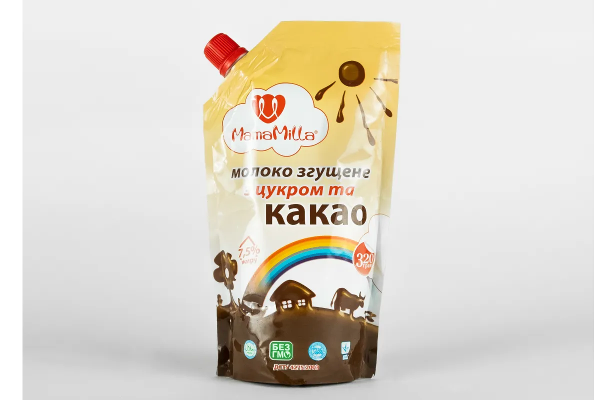 Пакунок згущеного молока з какао ТМ "Mama Milla", 25 пакетиків, 300 гр.